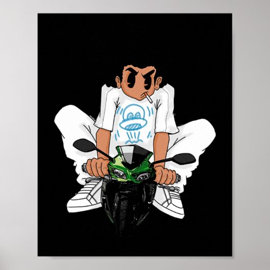 Motorradsticker Poster (Vorne)