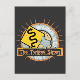 Motorradstraße - die gezwirnten Schwestern in Texa Postkarte