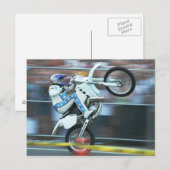 Motorradstunts Postkarte (Vorne/Hinten)