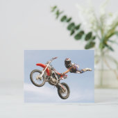 Motorradstunts Postkarte (Stehend Vorderseite)