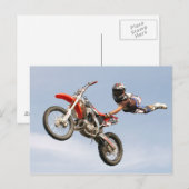 Motorradstunts Postkarte (Vorne/Hinten)