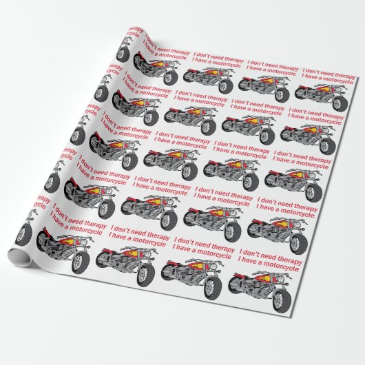 Motorradtherapie Geschenkpapier (Ungerollt)