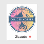 Motorradtour Col des Mosses Aufkleber (Blatt)