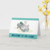 Motorradunfall erhält gute Karte lustig (Gelbe Blume)