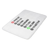 Motorradwechsel Funny Sprichwort Motocross Motorra Badematte (Schrägansicht)