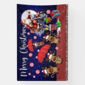 Motorradweihnacht im Innen- oder Außenbereich Banner (Vertikal)