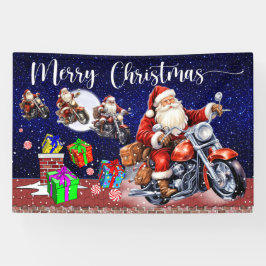 Motorradweihnacht im Innen- oder Außenbereich Banner