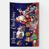 Motorradweihnacht im Innen- oder Außenbereich Banner (Vertikal)