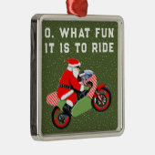 Motorradweihnachtskollektiv Silbernes Ornament (Rechts)