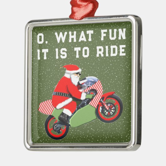 Motorradweihnachtskollektiv Silbernes Ornament (Links)