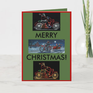 Motorradwein Weihnachtskarte Feiertagskarte