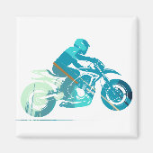 Motorradwettbewerb Silhouette Magnet (Vorne)