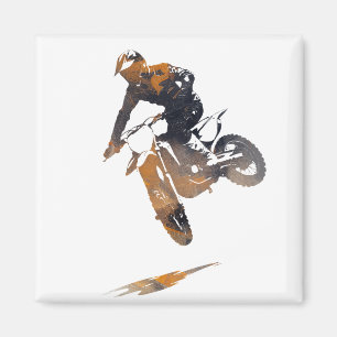 Motorradwettbewerb Silhouette Magnet