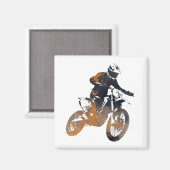 Motorradwettbewerb Silhouette Magnet (Vorderseite/Rückseite)