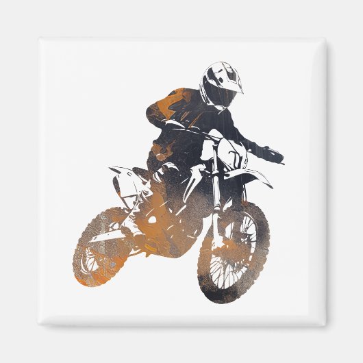 Motorradwettbewerb Silhouette Magnet (Vorne)