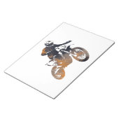 Motorradwettbewerb Silhouette Notizblock (angewinkelt)