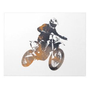 Motorradwettbewerb Silhouette Notizblock