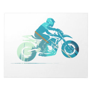 Motorradwettbewerb Silhouette Notizblock