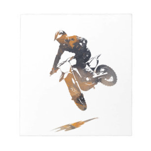 Motorradwettbewerb Silhouette Notizblock