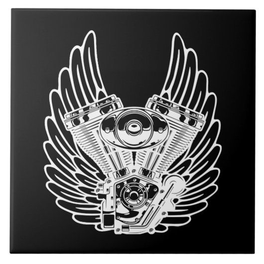 Motorradzeichen Fliese (Vorderseite)