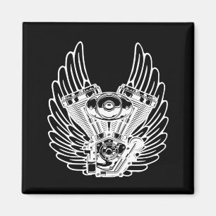 Motorradzeichen Magnet