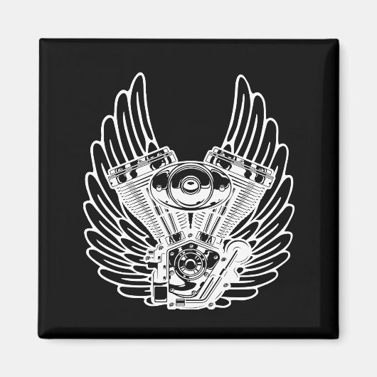 Motorradzeichen Magnet (Vorne)