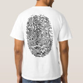 MotorradZündkerze mit Fingerabdruck T-Shirt (Rückseite)