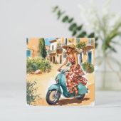 Motorroller auf Sardinien Feiertagskarte (Stehend Vorderseite)