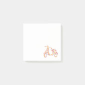 Motorroller-Blume Post-it Klebezettel (Vorderseite)