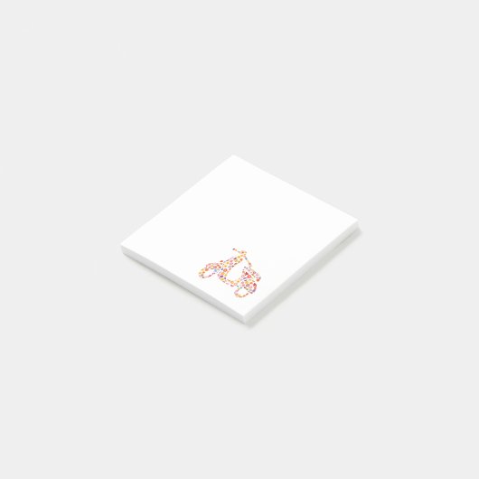 Motorroller-Blume Post-it Klebezettel (angewinkelt)