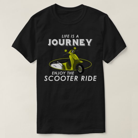 Motorroller mit Kind T-Shirt (Design vorne)