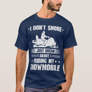 Motorschlitten Wintersport Lustiges Schneemobilfah T-Shirt