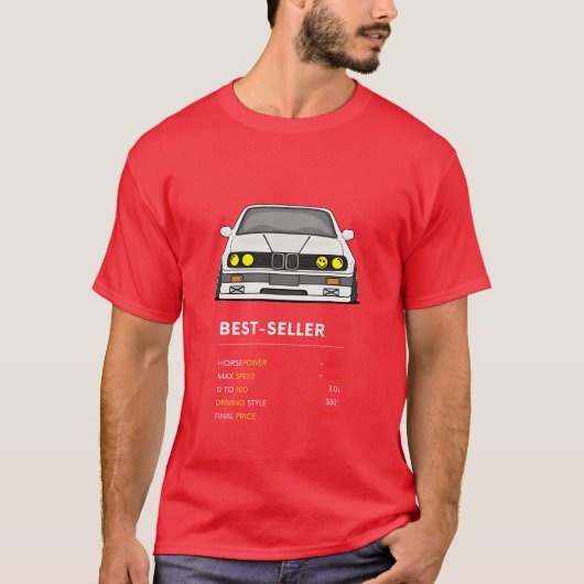Motorsport-Auto e30 Oldtimer T-Shirt (Vorderseite)
