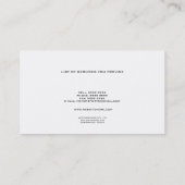 Motorsport-Autorennen-Team-Manager-Visitenkarte Visitenkarte (Rückseite)