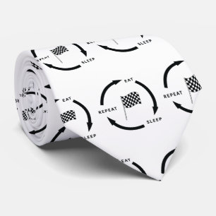 Motorsport Essen Schlafen Wiederholen Sports Fan S Krawatte