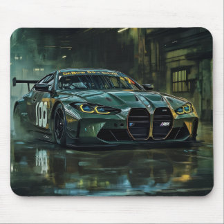 Motorsport GT-Rennwagen-Mauspad - Dunkelgrün Mousepad