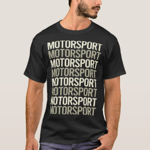 Motorsport mit weißem Text T-Shirt
