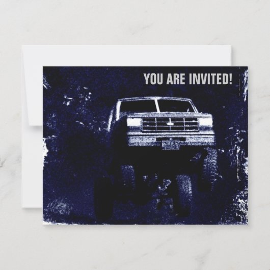 Motorsports Ereignis oder Mudding laden ein Einladung (Vorderseite)