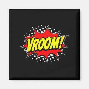 Motorstart aufheulend vroom! Comic- Onomatopoesie Magnet