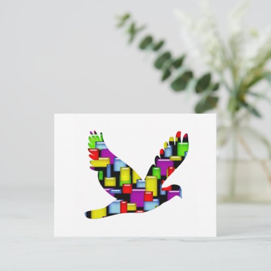 Motortaube Postkarte (Stehend Vorderseite)