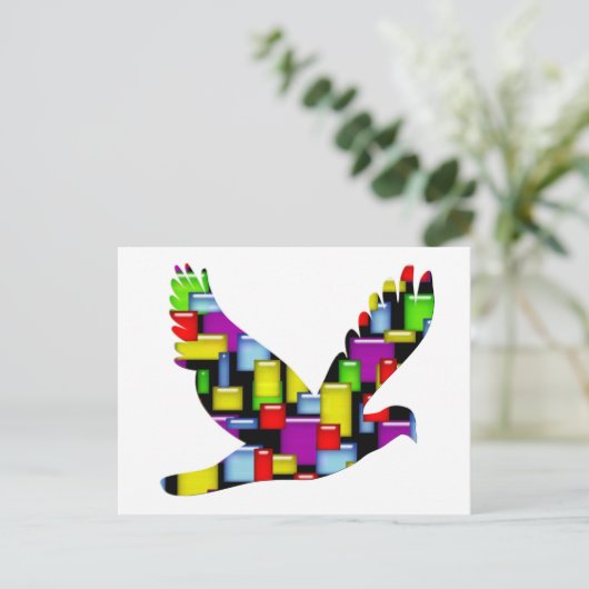 Motortaube Postkarte (Stehend Vorderseite)