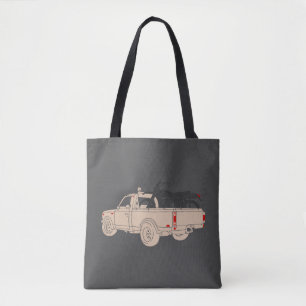 Motorweg auf der Rückseite eines offenen Lastwagen Tasche