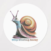 Motovational Gruppe von 3 verschiedenen Schneckenk Etiketten (Design 1)