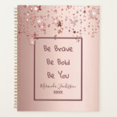 Motovational Zitat Rose Goldsterne Planer (Vorderseite)