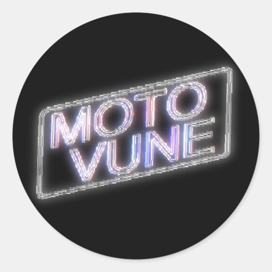 MOTOVUNE glänzend Runder Aufkleber (Vorderseite)