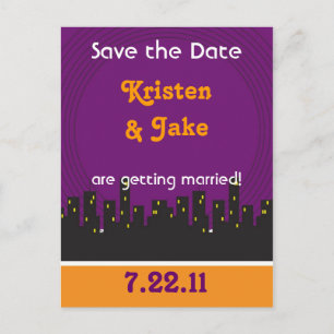 Motown Lila Ankündigungspostkarte