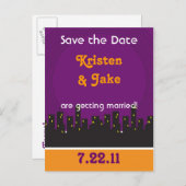 Motown Lila Ankündigungspostkarte (Vorne/Hinten)