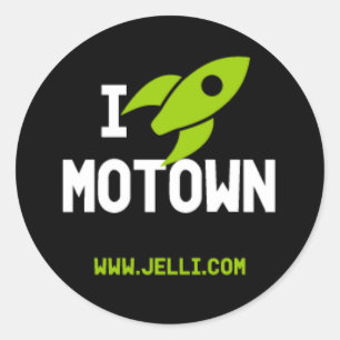 Motown-Raketenaufkleber Runder Aufkleber