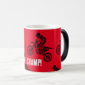 MotoX Enduro Motorradfahrer passen Text an Verwandlungstasse (VorderseiteRechts)