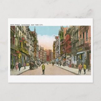 Mott Street, CHINATOWN, New York City (Vintag) Postkarte